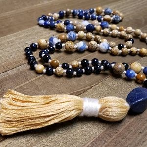 108 Bead Handmade Knotted Japa Mala with tassel